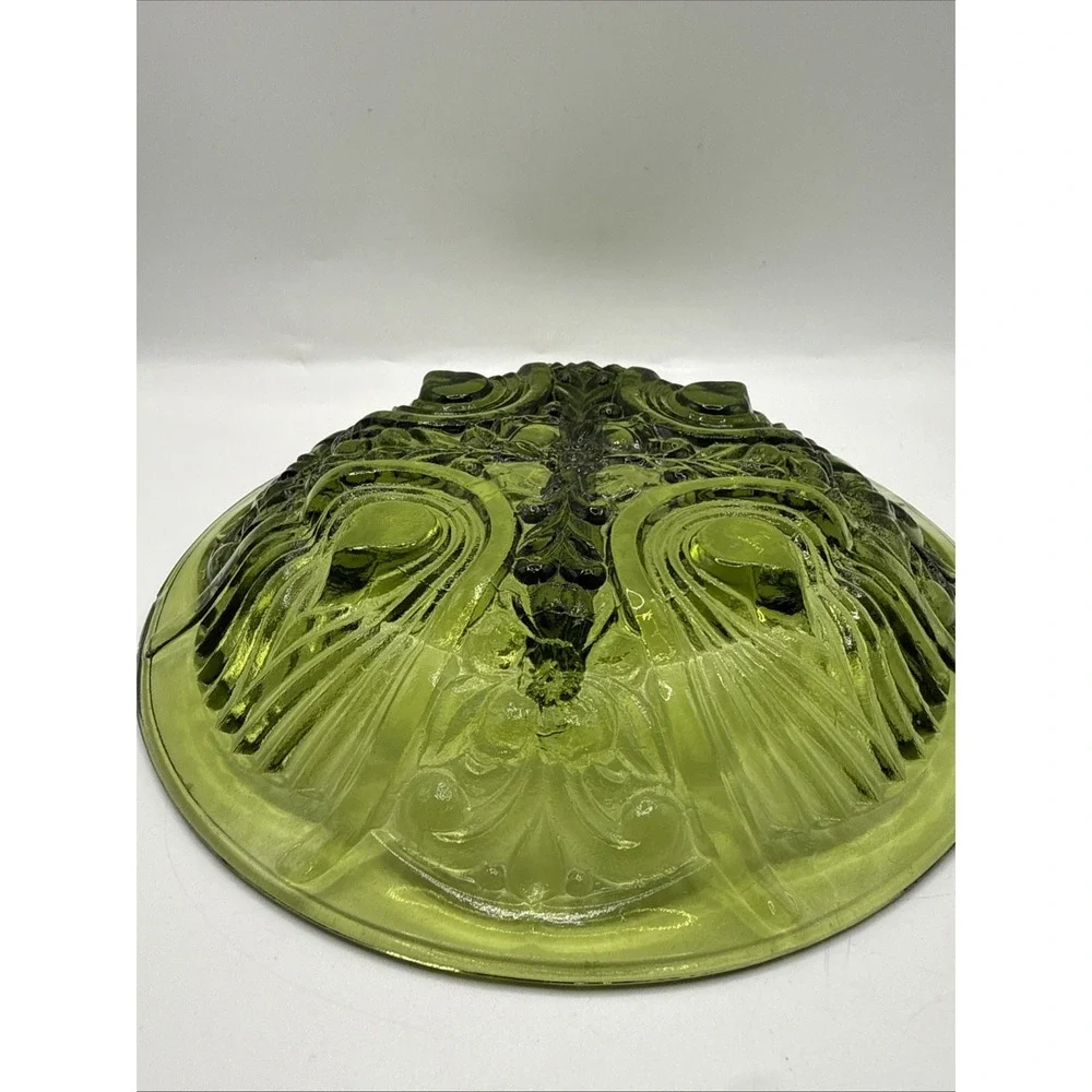 Vintage Indiana Killarney Divided Relish Dish‎ Nuts Candy Green 7.5